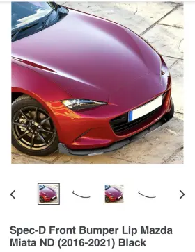Lpf-mia09bk-pq Spec-d Front Bumper Lip Mazda Miata Nd 2016-2021