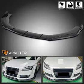 Spec-d Tuning 841808184000 Universal 3pc Style Glossy Blk Bumper Lip Spoiler Splitter Body Kit Ford Bmw Vw
