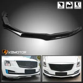 Lpf-ats15gb-ak Spec-d Tuning 15 Fits 2015-2018 Cadillac Ats Glossy Black 3pc Style Front Bumper Lip Spoiler