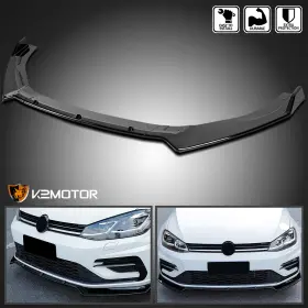 Lpf-glf14gbv2-ak Spec-d Tuning 14 Fits 2014-2020 Volkswagen Golf Gti Mk7 Glossy Black Front Bumper Lip Spoiler 3pc