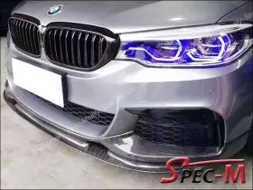 G30mfl3d2cf Specm Cf Fits 17-20 Bmw G30 5 Series M Sport 3d Ii Style Front Bumper Lip Carbon Fiber