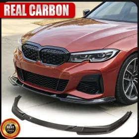 M340i Speed-motoring 569807656836 For 2019-2022 Bmw G20 330i G28 Real Carbon Fiber Front Bumper Lip Spoiler