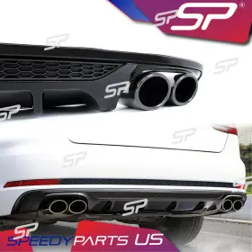 Di183 Speedyparts Rear Diffuser Exhaust Tips Tailpipe For Audi A4 Quattro S-line 2017-2019