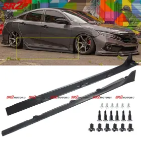 Pp-cv164-tr Sr2 Motor For 2016-2021 Honda Civic Sedan Ty-r Style Add On Side Skirt Extension Body Kit