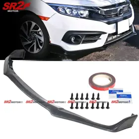 Pu-cv16-tyr Sr2 Motor For 2016-2018 Honda Civic Coupe Sedan Ty-r Front Body Bumper Pu Lip Kit Spoiler