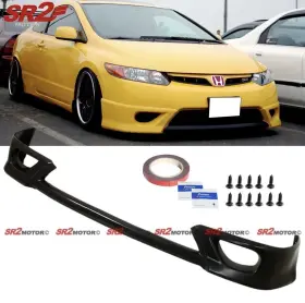 Pu-hcv06-2-hfp Sr2 Motor For 2006-2008 Honda Civic Coupe Hfp Style Front Bumper Pu Lip Spoiler Splitter