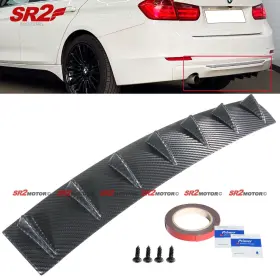 Rd-33ppcf Sr2 Motor Universal 33 Inch Shark Fin Carbon Style Rear Diffuser Spoiler Splitter Bumper Lip