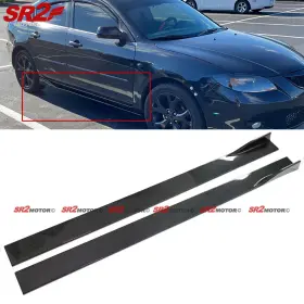Sk-86cf Sr2 Motor 86 Inch X 4 Universal Carbon Look Side Skirt Rocker Splitters Extension Lip Abs