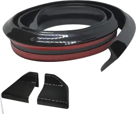 Brure15035-bk Steber Universal Car Rear Spoiler Exterior 1.3in Width 4.9ft Length Black