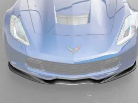 Flip-081-cflk Street Driven Performance 2014-2019 C7 Corvette - Z51 Aero Package Hydro Dipped Cf Front Lip Splitter