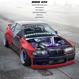 Sfxla-e36-2dr-fullkit Streetfighter La For Bmw 330ci 2003 Fiberglass Full Kit