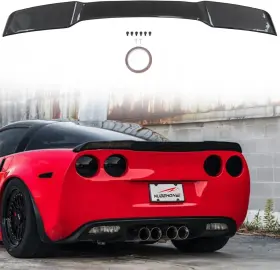 Suc688 Suvauto For 05-2013 Corvette C6 Zr1 Extended Style Carbon Look Rear Trunk Wing Spoiler