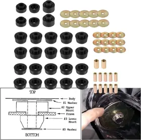 Ap95j1d42 Teampower-parts 7-132 Body Mount Bushing Kit For Buick Regal/chevy Malibu El Camino Monte Carlo