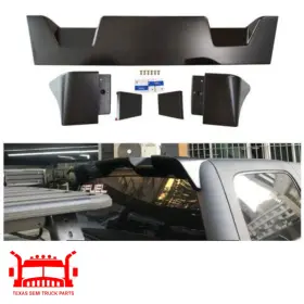 Lsot00813b Texa Truck 1 Set Of Cab Wing Spoiler Matte Black Body Kit For 08-14 Gmc Sierra 2500hd