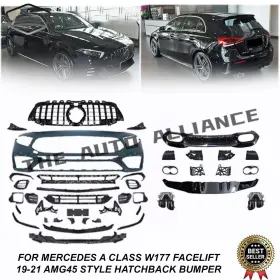 A1778853003 The Auto Alliance For Mercedes A-class W177 Facelift To 2019 2021 Amg 45 Hatchback Bumper Body Kit