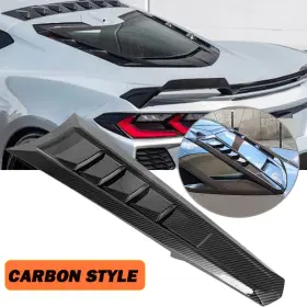 Tinasdream2017 At12000302 Carbon Fiber Rear Split Window Applique Louver Trims For Corvette C8 Z51 2020-25