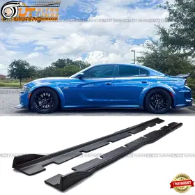 Tn 635403571347 For 2015-2023 Dodge Charger Side Skirts Splitter Matte Black Extension Body Kit