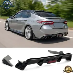 Camry-rl1-cf Tn For 2018-2024 Toyota Camry Se Xse Rear Bumper Diffuser With Led Brake Light Camry-rl1-cf Tn For 2018-2024 Toyota Camry Se Xse Rear Bumper Diffuser With Led Brake Light