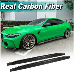 Top-carbon-88 569807457297 For Bmw G82 G83 M4 2021-2025 Real Fiber Side Skirt Extension Lip Spoiler
