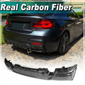 M235i Top-carbon-88 569807461126 For Bmw 2 Series F22 M-sport 2014-21 Real Rear Bumper Diffuser Lip