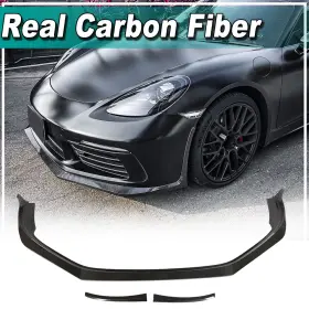 Top-carbon-88 569807688288 Fit For Porsche 718 Boxster Cayman 2016-18 Real Front Bumper Spoiler Lip