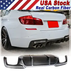 Adbmf0004-1 Top-carbon-88 For 11-16 Bmw F10 5 Series 535i 528i Real Fiber Rear Bumper Diffuser Lip
