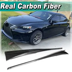 Adhd001 Top-carbon-88 For Lexus Is250 Is350 Base/f Sport 2013-20 Real Side Skirts Extension Lip
