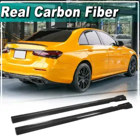 Adwzy003 Top-carbon-88 For Mercedes W213 E43 E53 E63 Amg Sedan Real Side Skirts Extension Lips