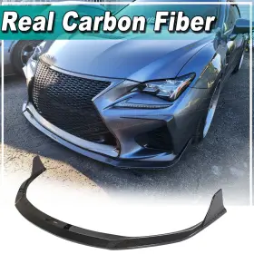 Adxy017 Top-carbon-88 For Lexus Rc F Rcf Coupe 2015-2018 Real Fiber Front Bumper Lip Splitter