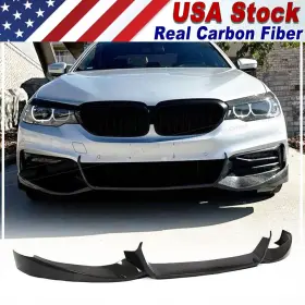 Adybx026 Top-carbon-88 Real Front Bumper Lip Spoiler For Bmw 5 Series G30 530i 540i Base 2017-19