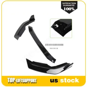 Tl161389s0412 Top-liftsupport For 2020-2021 Nissan Sentra 3pc Front Bumper Lip Spoiler Splitter Gloss Black