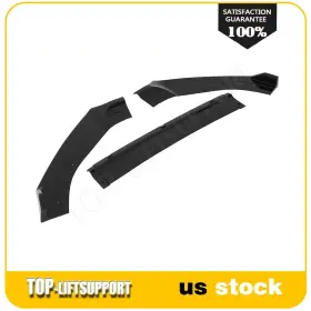 Tl168246s0521 Top-liftsupport For 14-20 Volkswagen Golf Gti Front Bumper Lip Body Kit Spoiler Painted Black