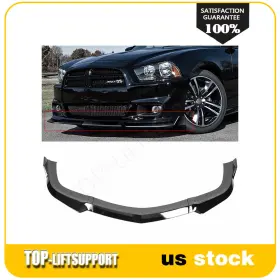 Tl1706282201s Top-liftsupport For 11-14 Charger Stp-style Glossy Black Front Bumper Body Kit Spoiler Lip
