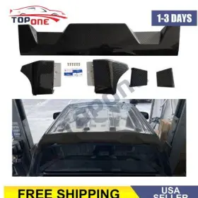 Lsot00814c Topone 1 Set Of Truck Cab Wing Spoiler Carbon Fibre For 2007-2013 Toyota Tundra Black