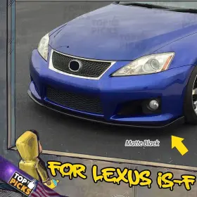 54618 Toppicksauto Fits 08-14 Lexus Is-f Jdm As Style Front Bumper Lip Spoiler Splitter Body Kit