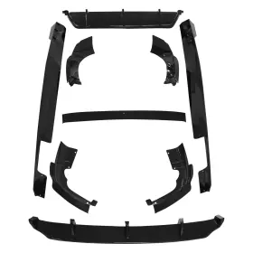 C207-c006-a Topteng Gloss Black Front Lip Rear Diffuser Side Skirts Body Kit Fit Bmw X6 G06 M Sport