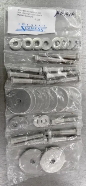 6-2236 Totally Stainless Jeep Cj5 And Cj7 Body Mount Hardware Kit 1976-1985