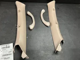 622200c020 Toyota 01-04 Sequoia Front Left And Right Interior A-pillar Trim Panels Grab Handles Tan