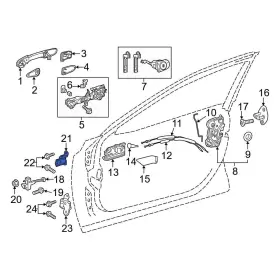 687100e020 Toyota Oe 6.871e 25 For Grand Highlander 2024-2025 Front Right Door Hinge