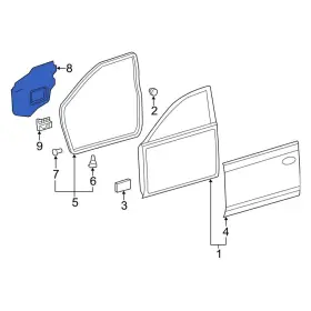 6783206120 Toyota Oe For Camry 2007-2011 Front Left Door Water Deflector