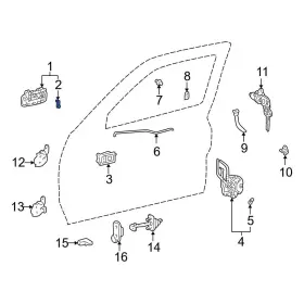 6929312060 Toyota Oe For Tacoma 95-04 Right Outer Interior Door Handle Clip