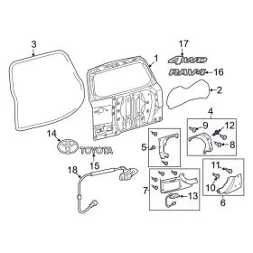 768270r010 Toyota Oe For Rav4 2006-2012 Rear Door Molding Clip
