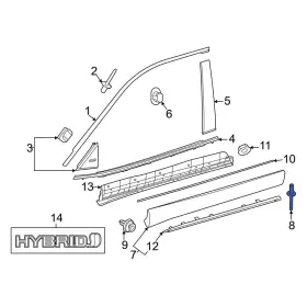 9026904054 Toyota Oe For Tacoma 2005-2013 Outer Door Molding Rivet