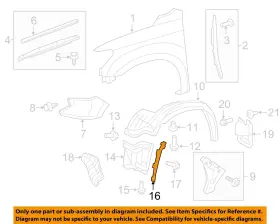 538820c050 Toyota Oem 14-16 Tundra Fender-liner Inner Cover Panel Seal Right