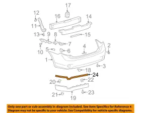 7688102040c1 Toyota Oem 09-10 Corolla Bumper Components-rear Spoiler Rubber Seal