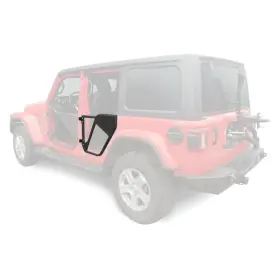 Jl04rd Trailfx For Jeep Wrangler 18-24 Black Textured Powder Coat Rear Tubular Doors