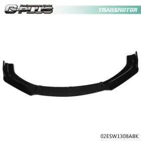 Tra152269 Transmotor2013 Fit For 2016-2020 Honda Civic 4 Door Sedan Front Bumper Lip Spoiler Kit 3pcs