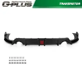 Tra566521 Transmotor2013 Fits For Honda Civic 16-21 Gloss Black Rear Lip Diffuser Body Kit Led Light