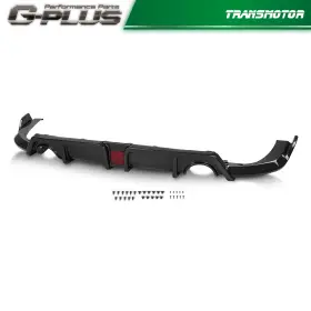 Tra889985 Transmotor2013 Fits Honda Civic 2016-21 Carbon Fiber Look Rear Lip Diffuser Bodykit Led Light