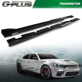 Trans0409-67 Transmotor2013 Side Skirts Panel Splitter Glossy Black Widebody Fit For 2015-2023 Dodge Charger